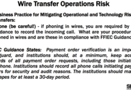 Documenting Wire Transfer Risk Assessment