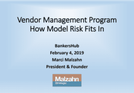 Your 2019 Vendor Management Program – How Model Risk Fits In